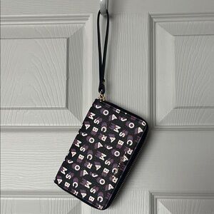 Marc Jacobs Black and Pink Wristlet Wallet